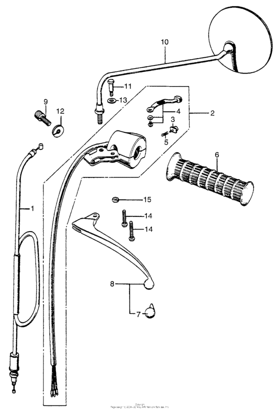 Left handle switch + cable