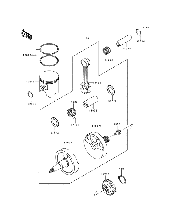 Crankshaft/piston