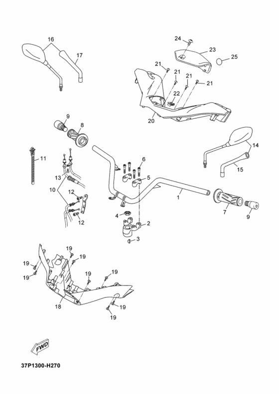 Steering handle & cable