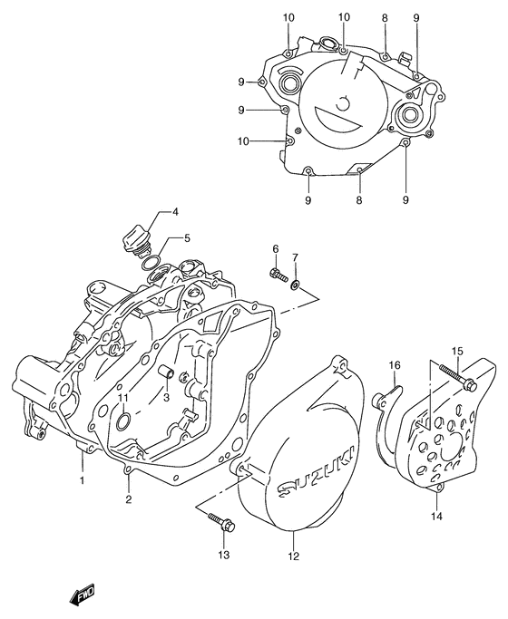 Crankcase cover ass`y  (v