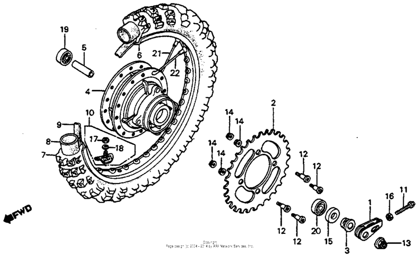 Rear wheel 82-83
