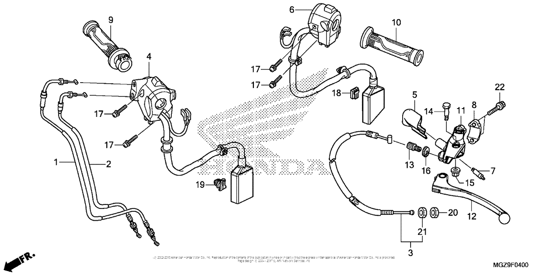 Handle Lever + Switch + Cable