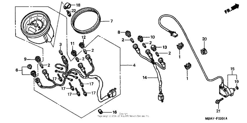 VT750CD Спидометр
