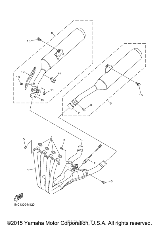 FJR13AFC Выхлопная система