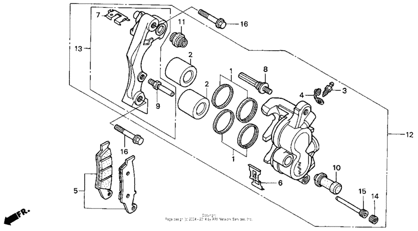 CR250R Передний суппорт