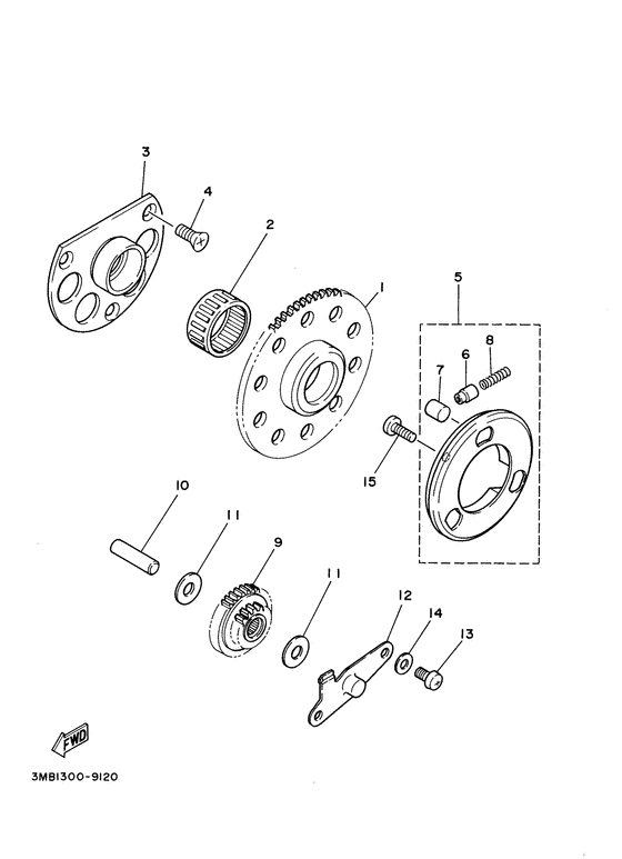 TDR125 Муфта стартера