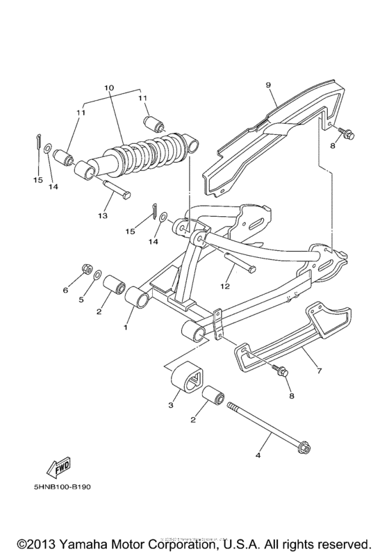 TTR90ES Задний рычаг подвески