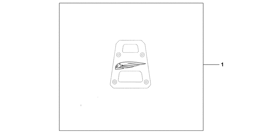 VTX1800C Backrest plate with emblem