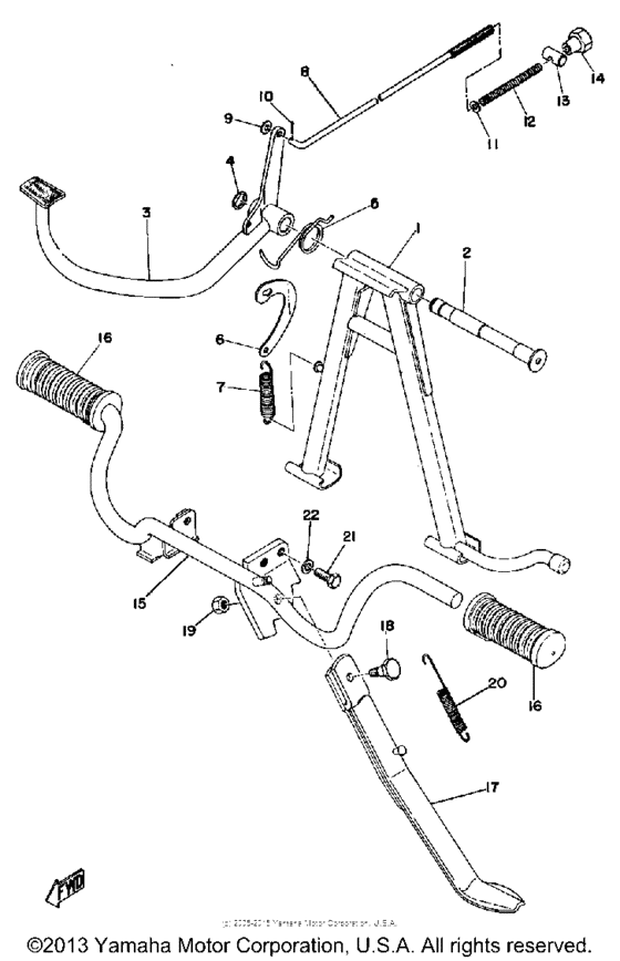 Stand - footrest - brake pedal