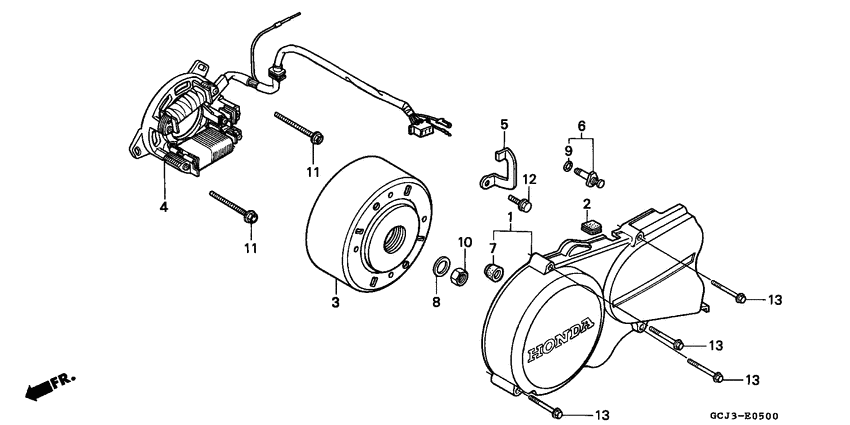 Left crankcase cover/ generator
