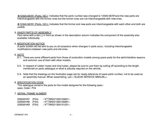 GS500 Catalog preface