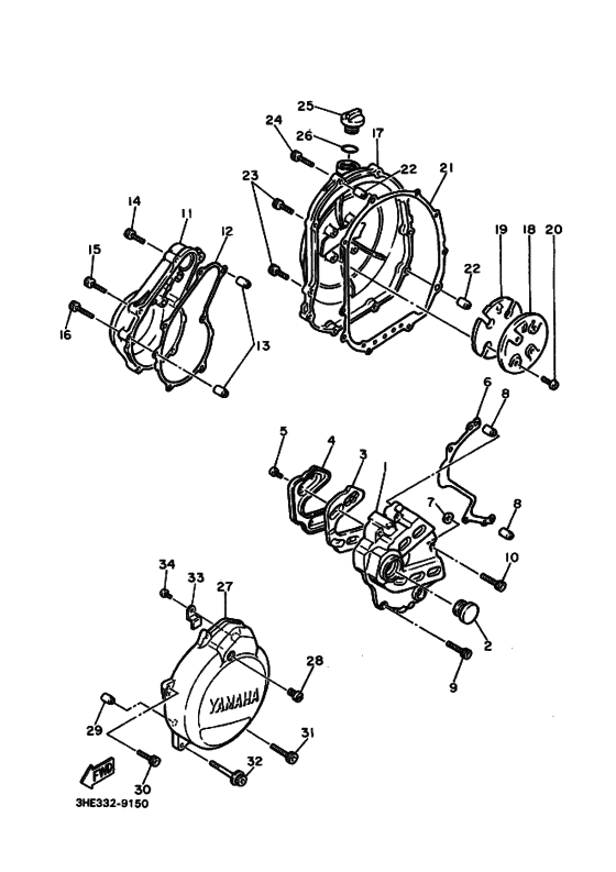 Crankcase cover ass`y  (v