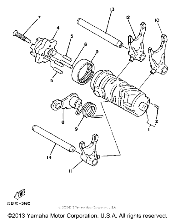 Shift cam - fork