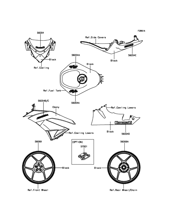 ZX600 Decals(Black)(CA,US)