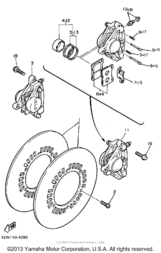 Front brake-caliper
