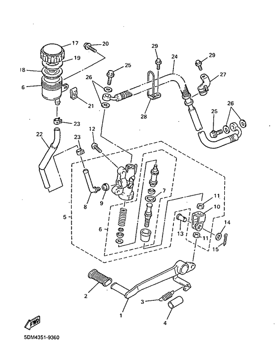 FZS600 Задний торм цилиндр
