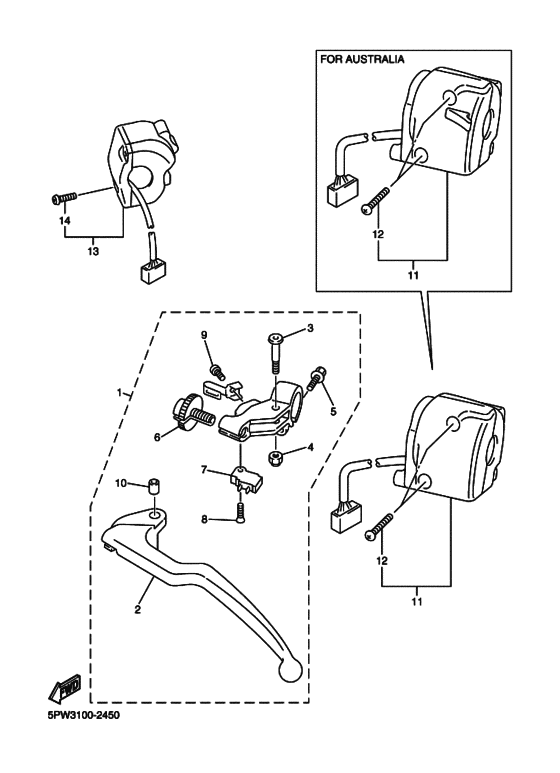 YZF-R1 Interruptor  manillar&palanc