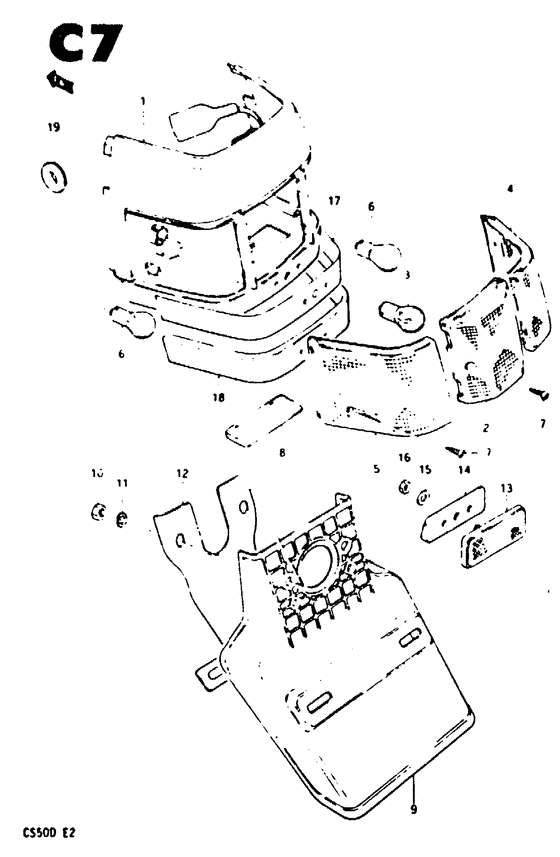 CS50 Задний комбинированный сигнал