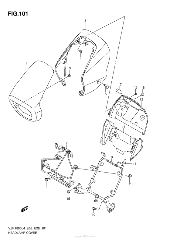 Headlamp Cover (Vzr1800L4 E28)