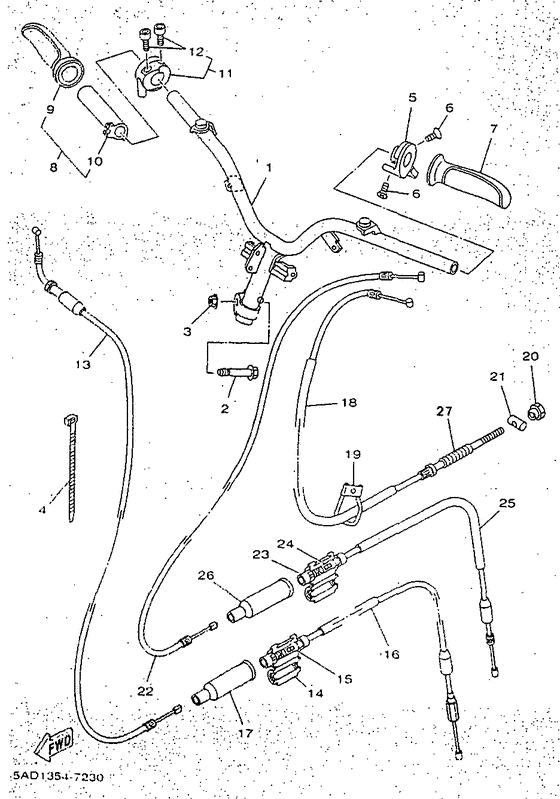 Steering handle. cable