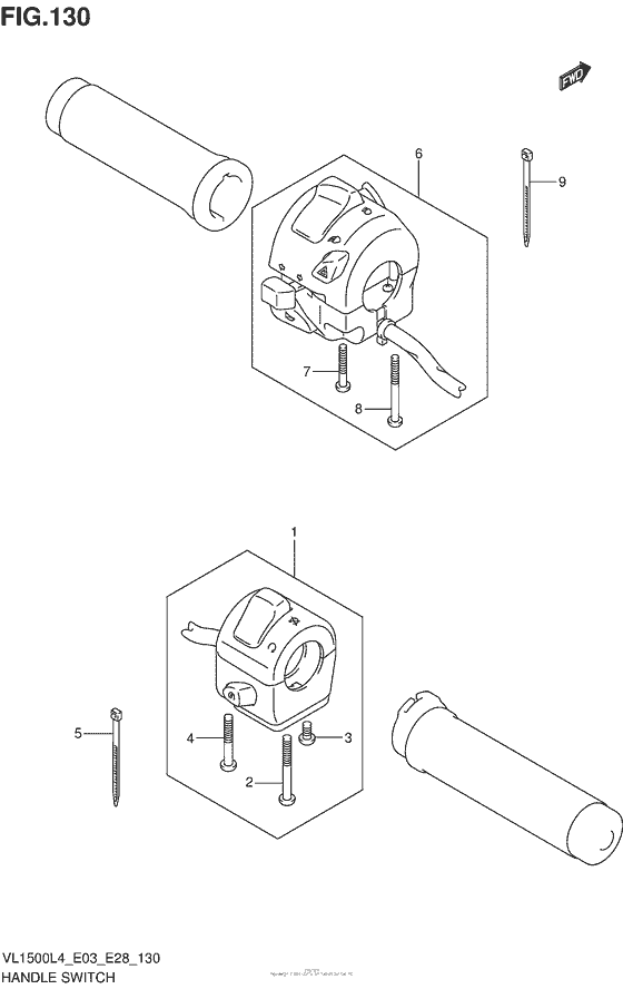VL1500B Handle Switch (Vl1500Bl4 E28)