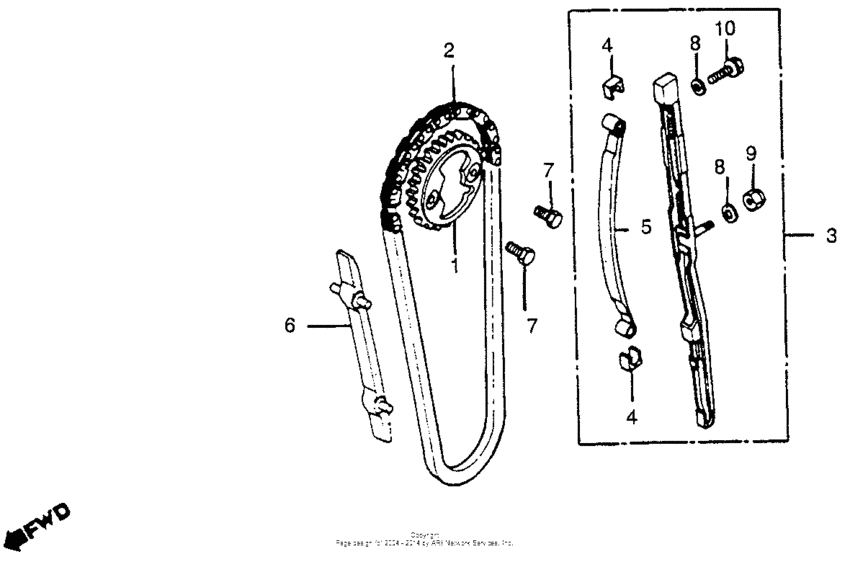 Cam chain + tensioner