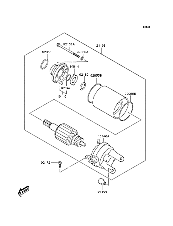 Starter motor/starter clutch