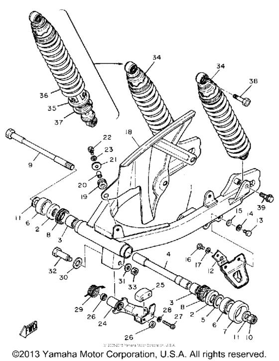 Rear arm-suspension
