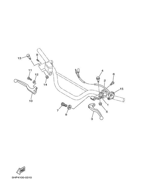 TTR125L Handle switch. lever 2