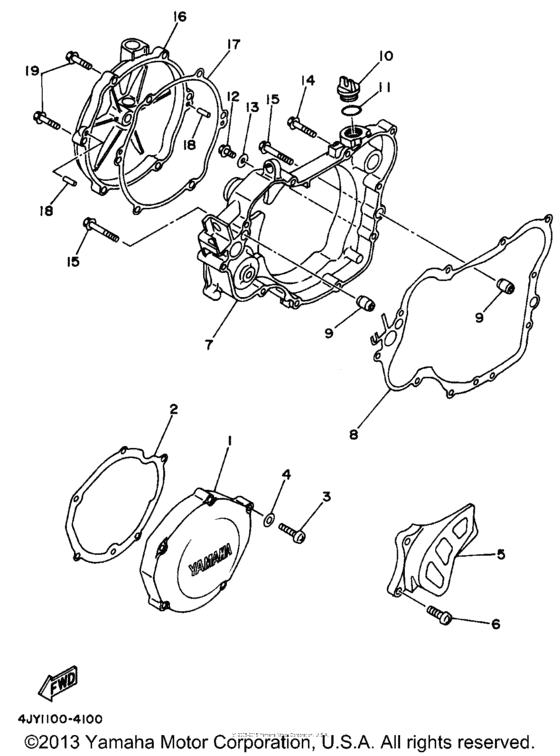 YZ125K1 Боковые крышки