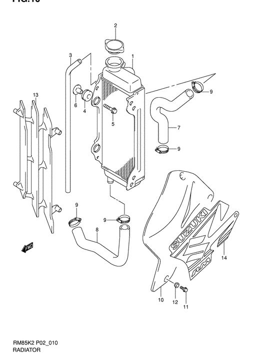RM85 Радиатор