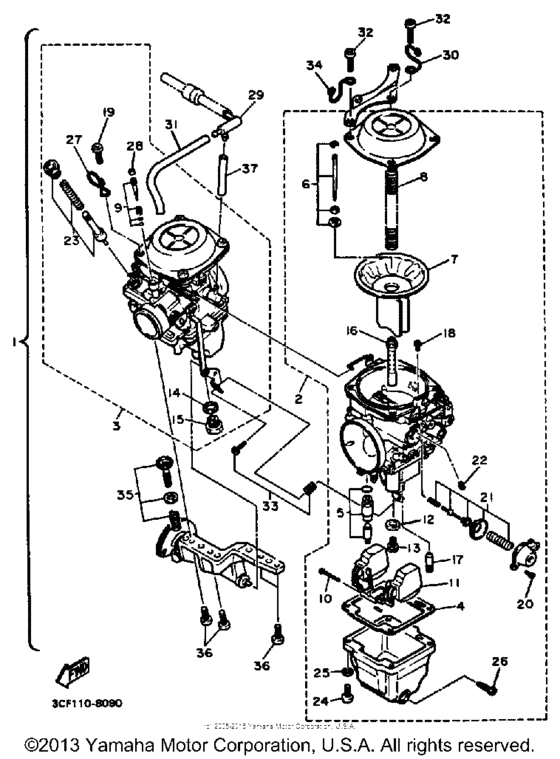 XV1100UC Карбюратор