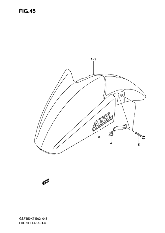 GSF650S Переднее крыло