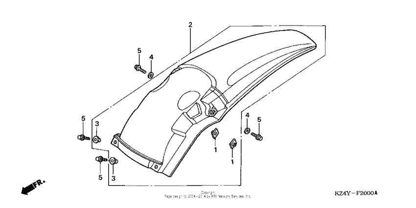 CR125R Задний бампер