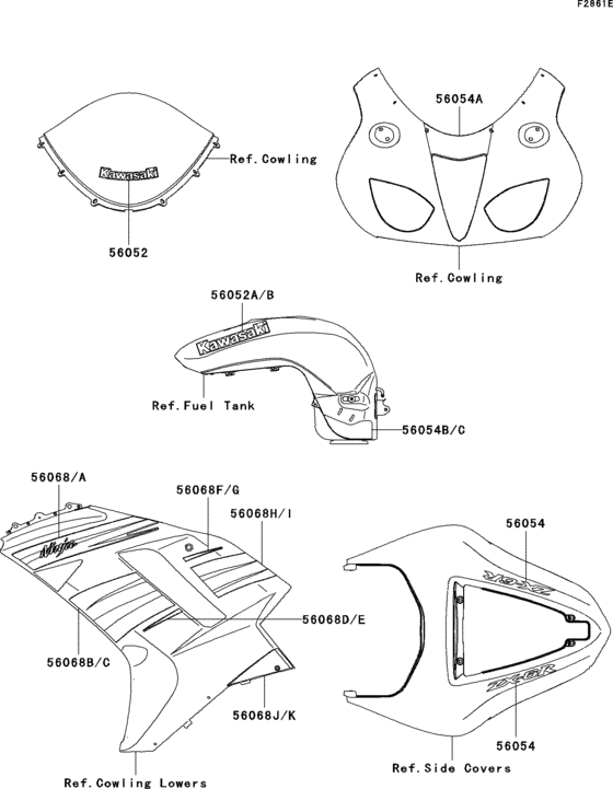 ZX600 Decals(green)(p8f)