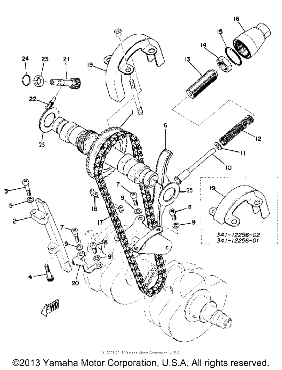 Camshaft - chain tensioner