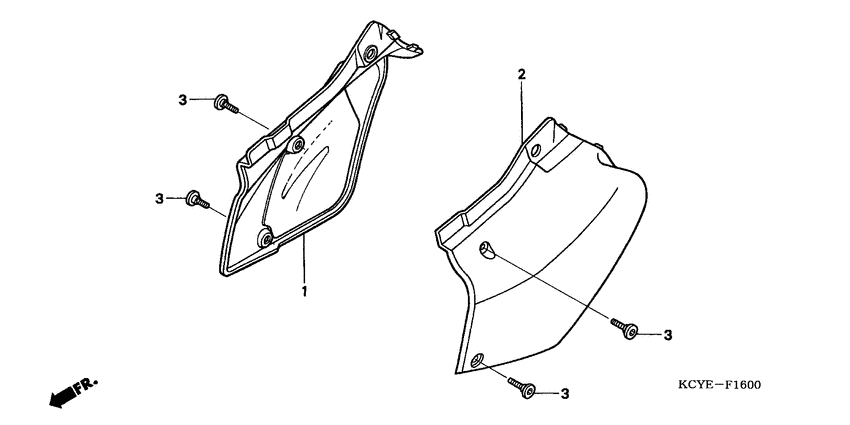XR400R Боковая крышка
