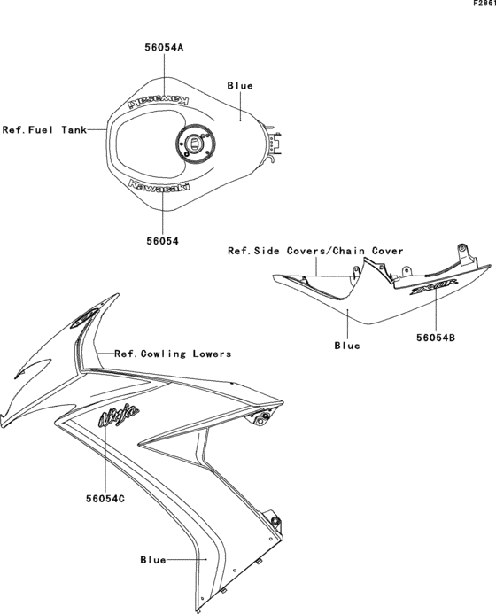 ZX1000 Decals(blue)(e8f)(ca,us)
