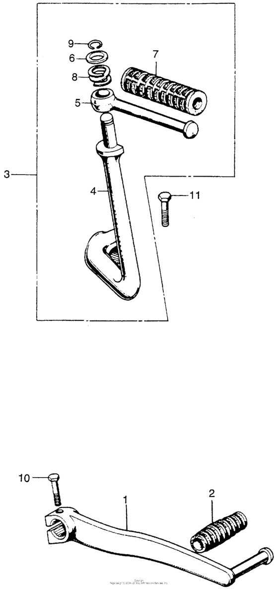 Change pedal + kick starter arm