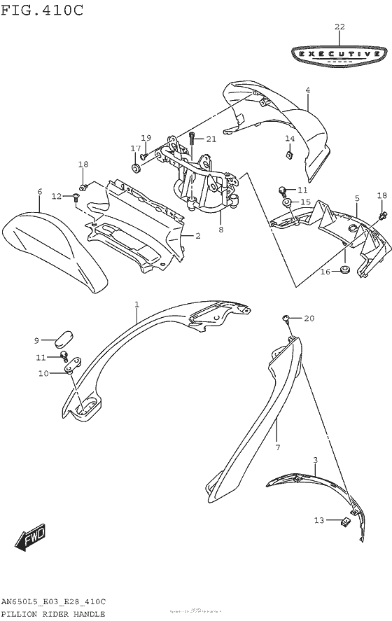 Pillion Rider Handle (An650Zl5 E28)