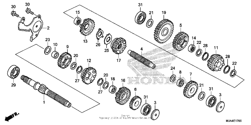VT750C2B Трансмиссия 1