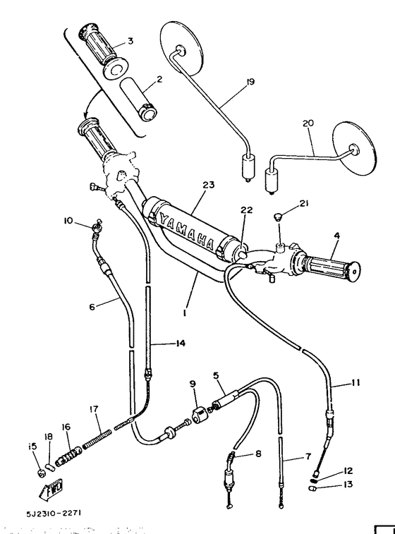 Steering handle. cable