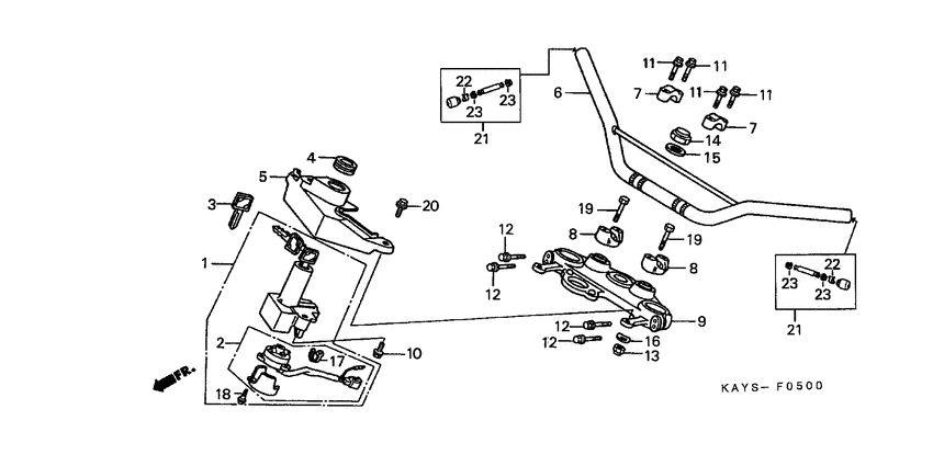 Handle pipe/top bridge