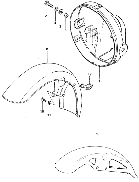 Headlamp housing - front fender