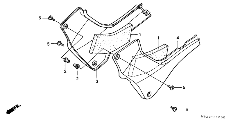 CB600F2Y Боковая крышка