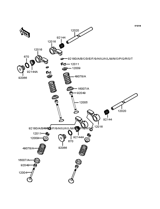 Rocker arms/valves