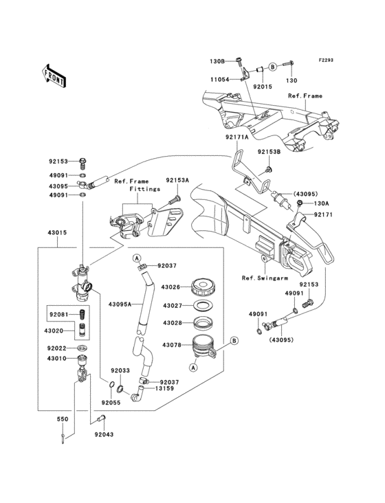 ZX1400 Задний торм цилиндр