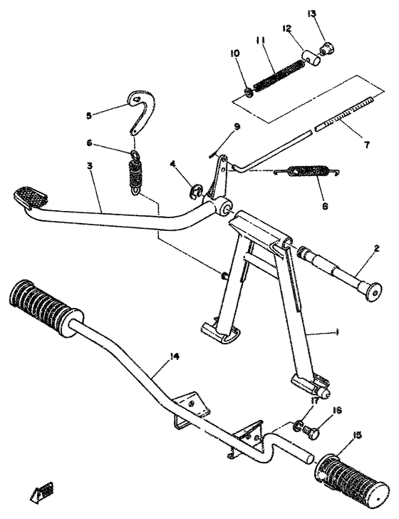 FS1 Stand.footrest, brake pedal