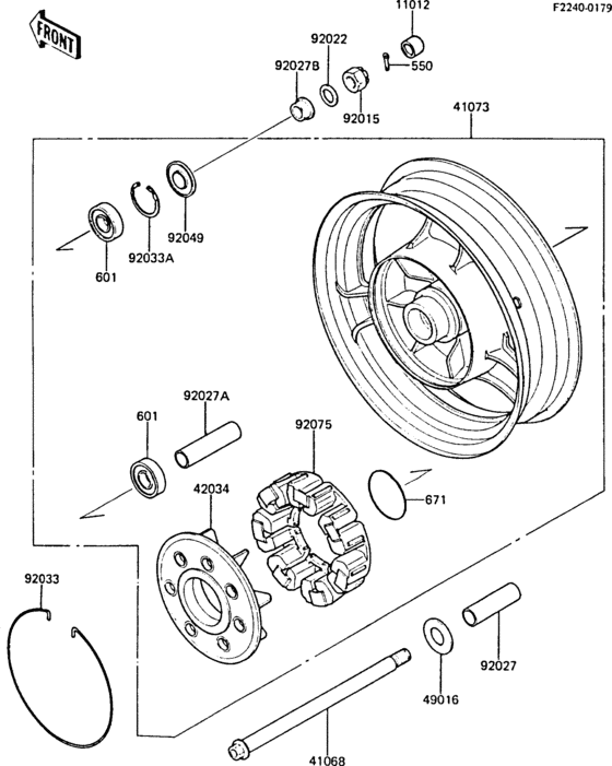 ZL1000 Задняя ступица колеса