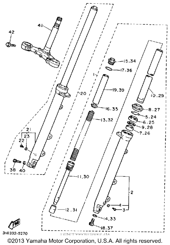 FZR600RD Передняя вилка